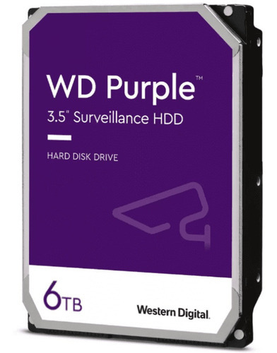 Unidad Disco Duro Wd Hdd Purple 6tb 256mb 3.5 PuLG Sata