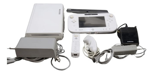 Nintendo Wii U 8gb Basic Bundle Cor  Branco Completo 