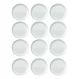 Plato Plano Opaline Blanc De 27 Cm, Kit De 12 Unidades, Color Blanco