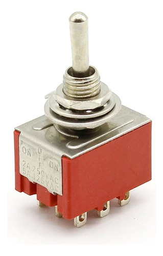 Llave Palanca Mini Toggle Switch On-off-on 3 Pos 9 Pines