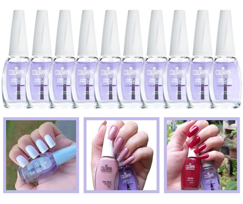 Kit 10 Extra Brilho Colorama Roxinho Manicure Atacado