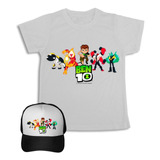 Ben 10 Camiseta + Gorra  Combo Para Niños