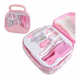 Pack 2 Set Cuidado Bebe Manicure 7 Pcs Con Bolso De Viaje