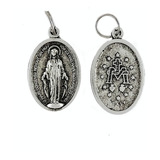 Medalla Virgen Milagrosa Ovalada Metalica  100 Pz