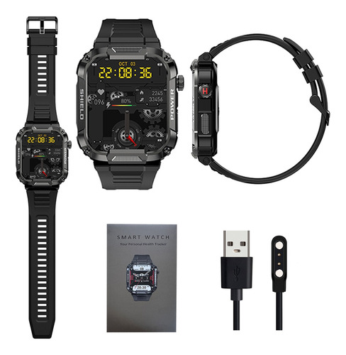 Reloj Inteligente Hombre Militar Ip68 Impermeable Andr Ios