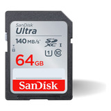 Cartao De Memoria Sandisk Sdxc Ultra 140mbs 64gb Sd Original