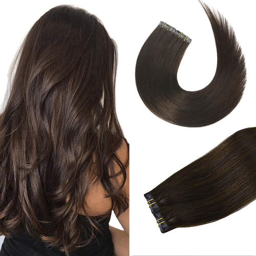 Extensiones De Cabello Adhesivas, Sedosas Y Lacias, Color 2.