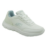 Tenis Skechers Deportivo Mujer Memory Foam Blanco 10003 Moda