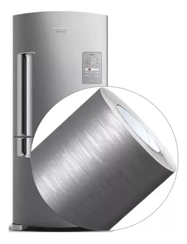 Adesivo Vinil Aço Inox Envelopa Geladeira Móvel 8m X 1m Larg