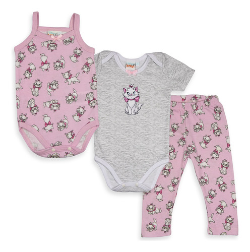 Set Ropa Disney Baby Pañaleros Y Pantalon Aristogatos Marie