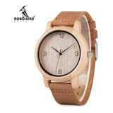 Reloj Personalizado Madera De Bambu Hombre Bobo Bird