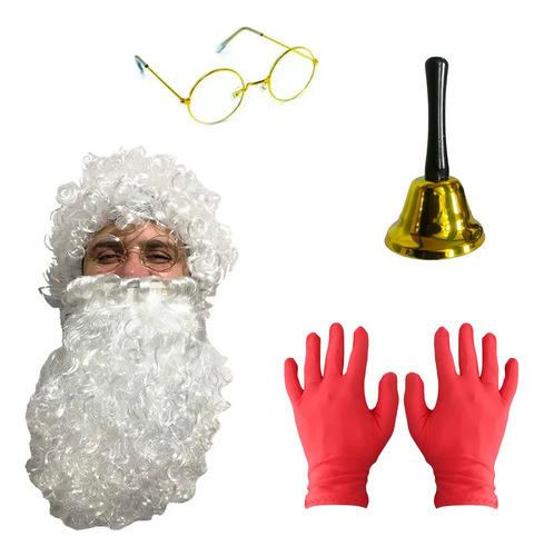 Roupa Papai Noel 5 Peças Fantasia Luxo + Brinde Misterioso