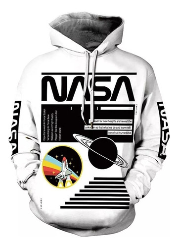 Impreso 3d De La Nasa Sudadera Unisex Sudadera Con Capucha