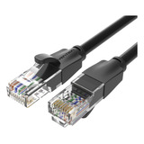 Cable De Red Vention Cat6 Certificado - 1,5 Metros - Premium Patch Cord - Utp Rj45 Ethernet 1000 Mbps - 250 Mhz - Cobre - Pc - Notebook - Servidores - Negro - Ibebg
