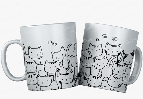 Taza Gatitos Gato Kawai M7 Con Caja De Regalo