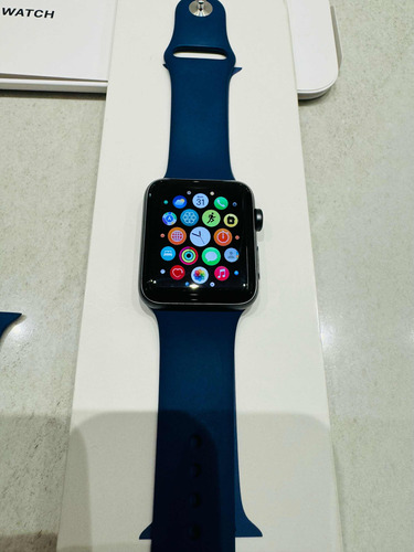 Apple Watch Series 3 42mm Cinza Espacial Azul Preto Original