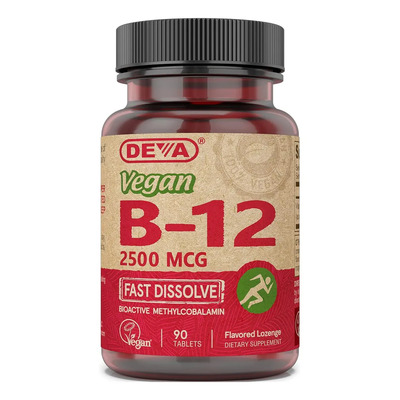 Vitamina B12 Vegana Deva Nutrition 2500mcg 90 Tabs Apto Vegan y Sin Glutén | Envío gratis