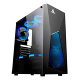 Chasis Gabinete Caja Gamer Turbo Z8 5 Ventiladores Azul