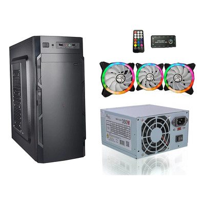 Gabinete C-3135 C/ Fonte 350w Knup + Kit 3 Cooler P/ Gab Bpc Cor 350w C/ Cooler Gamer Argb