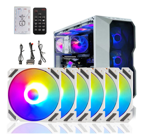 Kit De 6 Ventiladores Pc Gamer, Disipadores De Calor Rgb De