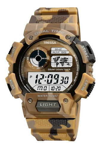 Reloj Tressa Digital Sumergible Camuflado  Space 