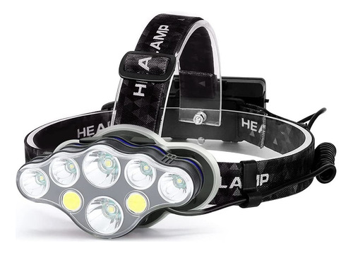 Linterna Frontal Recargable 8led 18000 Lámpara De Cabeza Bri