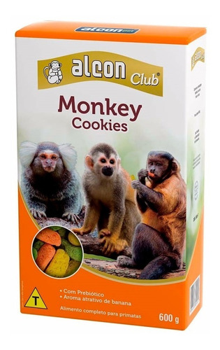 Alcon Monkey Cookies Alimento P/ Primatas Macacos Sagui 600g