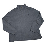 Sueter Polo Ralph Lauren Xgrande Xl Gris Pony Azul