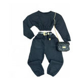 Conjunto Moletom Infantil Mini Diva Inverno Blogueira Luxo