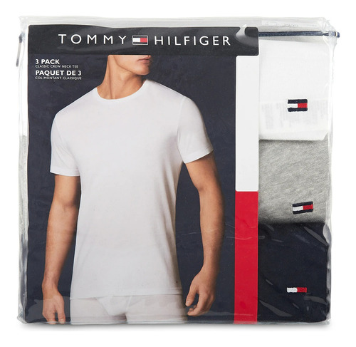 Pack X 3 Remeras Tommy Hilfiger Crew Neck Classic Importada
