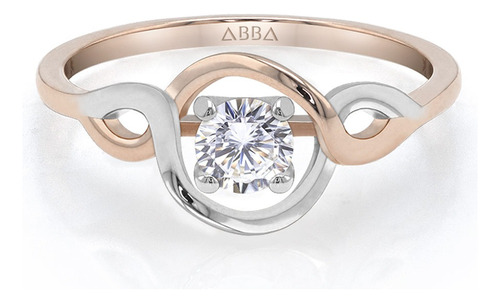 Anillo Compromiso Con Moissanita Oro 14k Lunica Abba Joyas