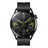 Reloj Inteligente Huawei Watch Gt 3 Pantalla Amoled 1.43 Ne Color De La Caja Negro Color De La Correa Negro Color Del Bisel Negro Diseño De La Correa Fluoroelastómero