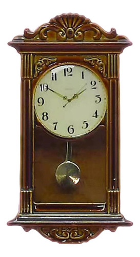 Casa De Muñecas De Madera Reloj De Péndulo Muebles De
