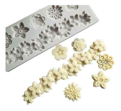 Molde Silicona Guarda Flores Fondant Repostería Porcelana