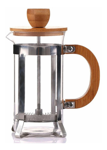 Cafetera Prensa Francesa 600ml Madera Bambu French Press