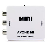 Mini Adaptador Rca Av Conversor P/ Hdmi 1080p Av2hdmi