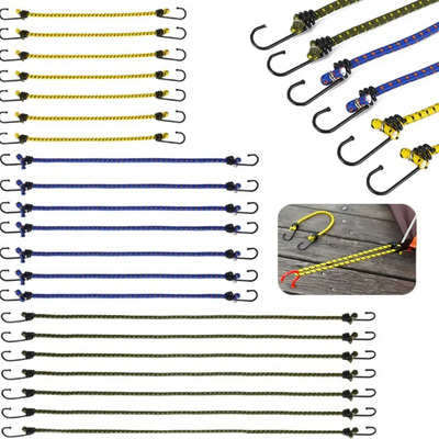21 Tensor Goma Elastica Ganchos Sujecion Carga Equipaje Lona
