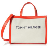 Tommy Hilfiger Betty Canvas Small Tote Naranja Talla Única