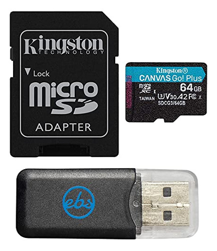 Tarjeta De Memoria Kingston Microsd 64gb Canvas Go Plus Con