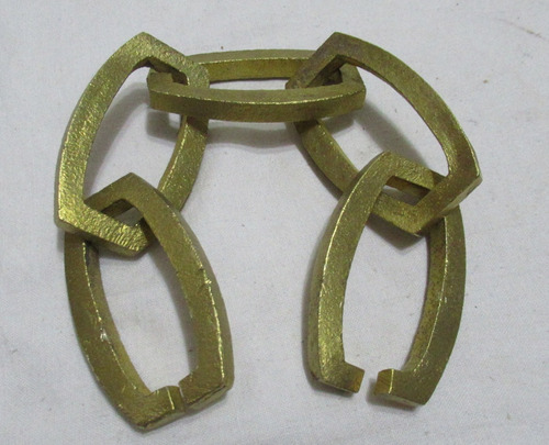 Cadena Sólido Bronce 5 Eslabones 30 Cm P/ Lámparas Colgantes