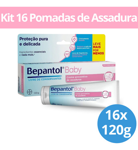 Kit 16 Bepantol Baby 120g - Pomada De Assadura