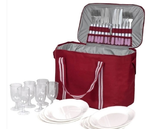 Set De Picnic Para 6 Personas Incluye Bolso Térmico.