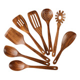 Cuchara De Madera Cucharas De Madera Para Cocinar, 8 Piezas