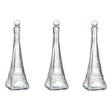 3 Licoreras Vidrio Cristal Torre Eiffel Regalo Eventos 380ml