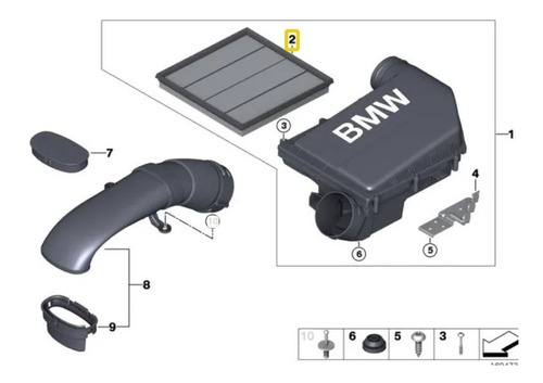 Filtro Aire Motor 571355 Bmw E70 X5 Lci 35ix 40ix F15 35ix  Foto 3