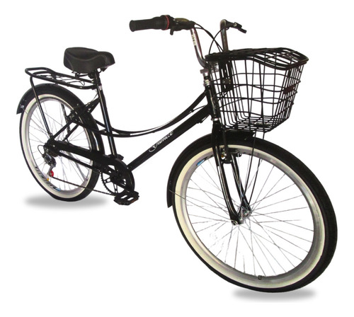 Bicicleta Aro 26 Marcha 7v Bike Feminina Ceci Bagageiro Mk