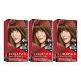 Set De 3 Cajas De Tinte Para Cabello Revlon Colorsilk