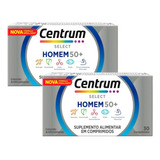 Kit Centrum Select Homem 50+ C/ 2 Cx De 30 Comprimidos Cada
