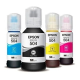 Combo Botella Orig Epson 504 T504 Negro + Colores L4160 4150 L6171