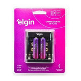 Carregador De Pilhas Bivolt Aa /aaa/ 9v + 2 Pilhas Aa Elgin